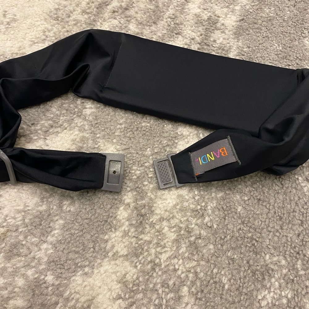 Bandi Belt Black Pocketed Travel Exercise comfy Stretchy Outdoors Gorpcore - Picture 8 of 15
